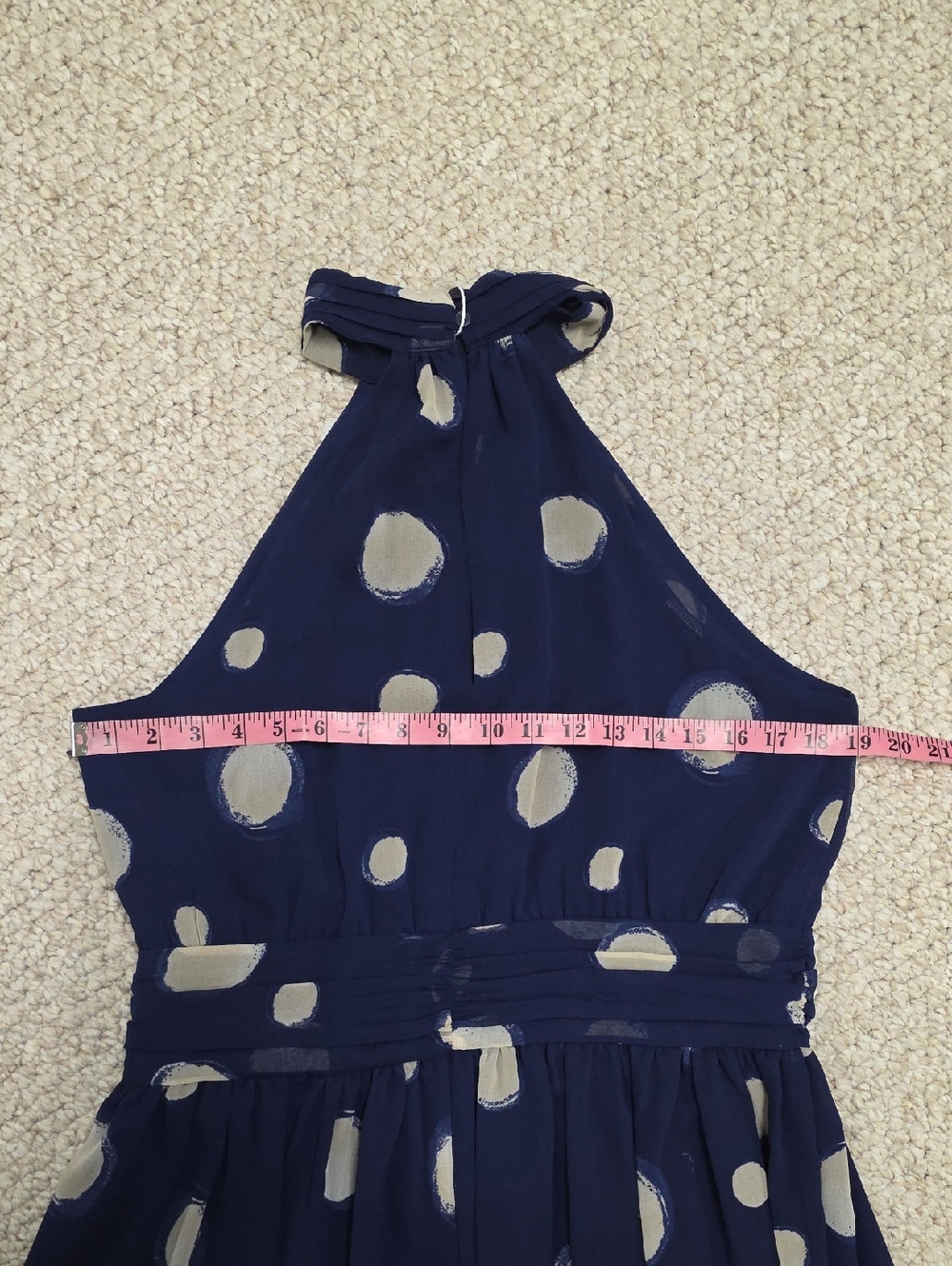 Polka Dot Halter Neck Flowy Maxi Dress - Picture 9 of 16
